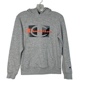 Champion Athletic Hoodie Sweatshirt Boys Large Gray